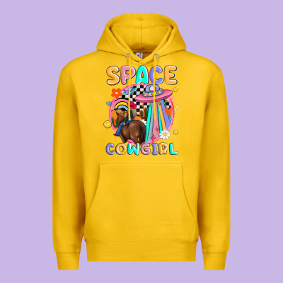 Space Cowgirl Premium Hoodie Designed By Maliassmallbusiness
