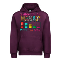 Mauve Wine Battery Life Of A Mama Urban Hoodie - BundleAndBundleShop