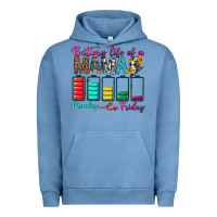 Pigment Pebble Blue Battery Life Of A Mama Urban Hoodie - BundleAndBundleShop