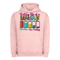 Pigment Salmon Battery Life Of A Mama Urban Hoodie - BundleAndBundleShop