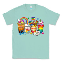 Seafoam pride coffee cups Classic Tee - Zillion Design Studio