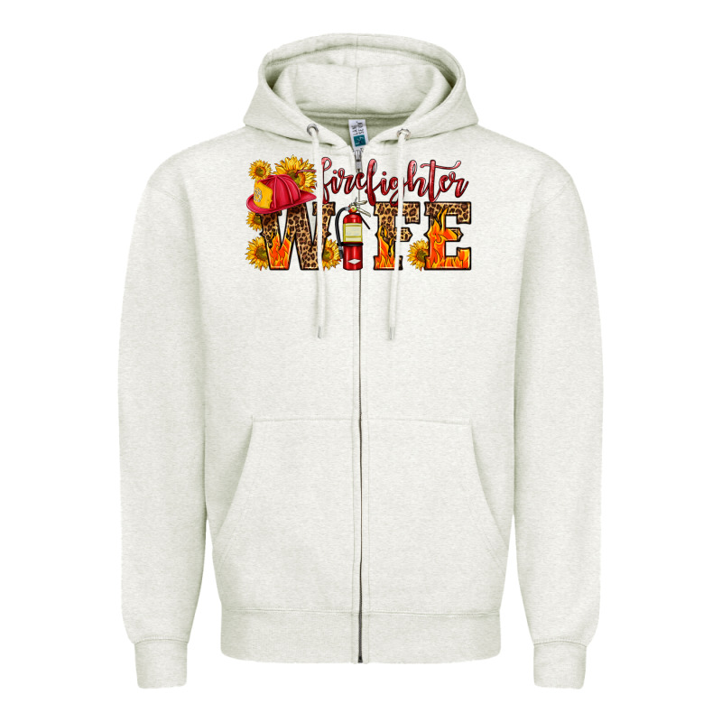 Firefighter Wife With Hat Sunflowers Zipper Hoodie by HRA Design Shop | Teevron