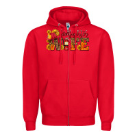 Red firefighter wife with hat sunflowers Zipper Hoodie - HRA Design Shop