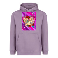 Lavender playing cards with pearls and glitter air Heavyweight Hoodie - AdoDesignShop