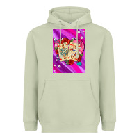 Matcha playing cards with pearls and glitter air Heavyweight Hoodie - AdoDesignShop