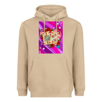 Mushroom playing cards with pearls and glitter air Heavyweight Hoodie - AdoDesignShop