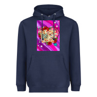 Navy playing cards with pearls and glitter air Heavyweight Hoodie - AdoDesignShop
