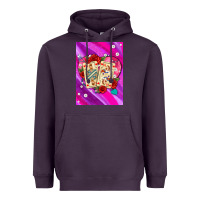 Plum playing cards with pearls and glitter air Heavyweight Hoodie - AdoDesignShop