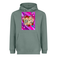 Sage playing cards with pearls and glitter air Heavyweight Hoodie - AdoDesignShop