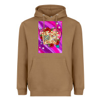 Toasted Coconut playing cards with pearls and glitter air Heavyweight Hoodie - AdoDesignShop