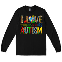 Black i love someone with autism Long Sleeve Tee - Zillion Design Studio
