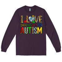Plum i love someone with autism Long Sleeve Tee - Zillion Design Studio