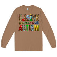 Toasted Coconut i love someone with autism Long Sleeve Tee - Zillion Design Studio