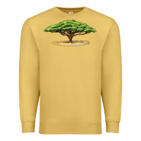 Antique Gold acacia tree Premium Sweatshirt - LillyAllenDesigns