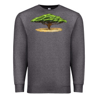 Charcoal Heather acacia tree Premium Sweatshirt - LillyAllenDesigns