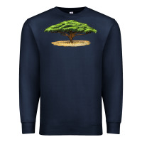 Navy acacia tree Premium Sweatshirt - LillyAllenDesigns