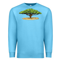 Ocean Blue acacia tree Premium Sweatshirt - LillyAllenDesigns