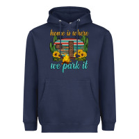 Navy home is where we park it Heavyweight Hoodie - Artiststas