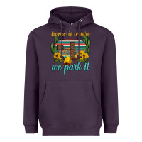 Plum home is where we park it Heavyweight Hoodie - Artiststas