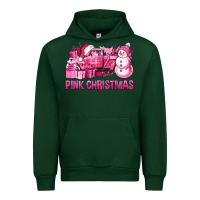 Forest Green Pink Christmas Truck Urban Hoodie - BundleAndBundleShop
