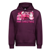 Mauve Wine Pink Christmas Truck Urban Hoodie - BundleAndBundleShop