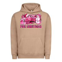 Pigment Burro Pink Christmas Truck Urban Hoodie - BundleAndBundleShop