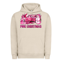 Pigment French Oak Pink Christmas Truck Urban Hoodie - BundleAndBundleShop