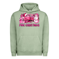 Pigment Oil Green Pink Christmas Truck Urban Hoodie - BundleAndBundleShop
