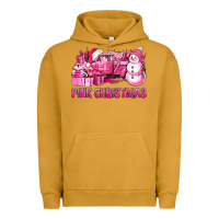 Pigment Peanut Butter Pink Christmas Truck Urban Hoodie - BundleAndBundleShop