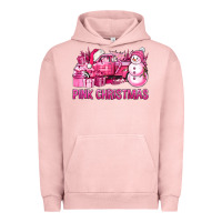 Pigment Salmon Pink Christmas Truck Urban Hoodie - BundleAndBundleShop