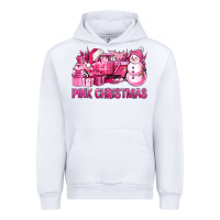 White Pink Christmas Truck Urban Hoodie - BundleAndBundleShop