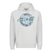 Dove Grey frostys snowflake cafe Premium Hoodie - MaliasSmallBusiness