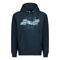 Navy frostys snowflake cafe Premium Hoodie - MaliasSmallBusiness