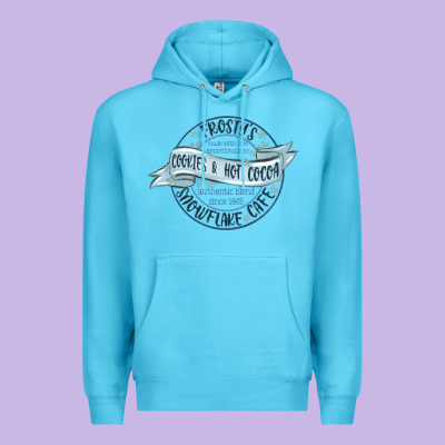 Frostys Snowflake Cafe Premium Hoodie Designed By Maliassmallbusiness