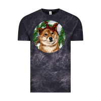 Cloud Black Shiba Inu Christmas Vintage Tee - RanaPortraitStore