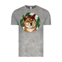 Cloud Rock Shiba Inu Christmas Vintage Tee - RanaPortraitStore