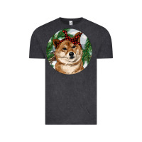 Shiba Inu Christmas Vintage Tee | Teevron