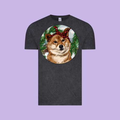 Vintage Tee Shiba Inu Christmas