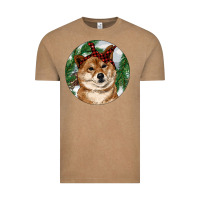 Vintage Coffee Shiba Inu Christmas Vintage Tee - RanaPortraitStore