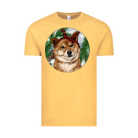 Vintage Mustard Shiba Inu Christmas Vintage Tee - RanaPortraitStore
