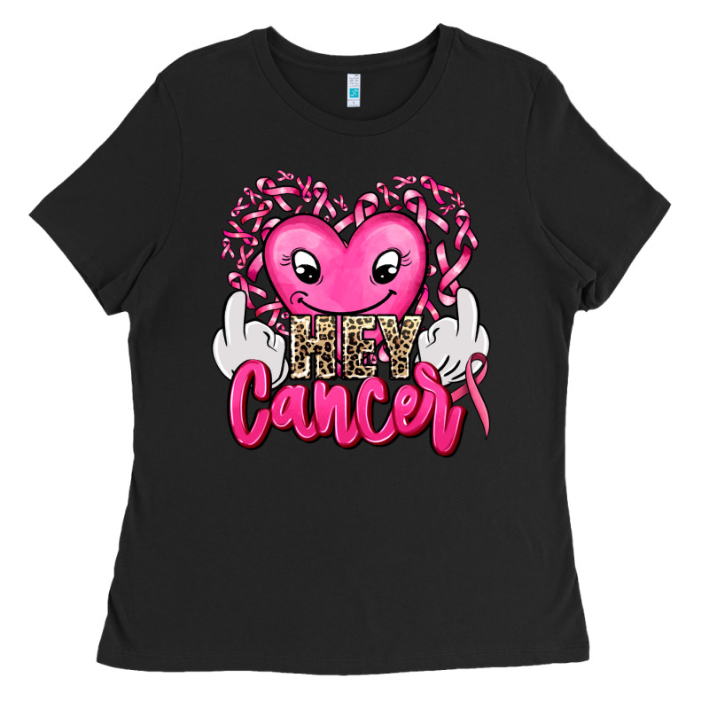 Hey Cancer With Middle Fingers Ladies Tee by AdoDesignShop | Teevron