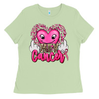 Matcha hey cancer with middle fingers Ladies Tee - AdoDesignShop