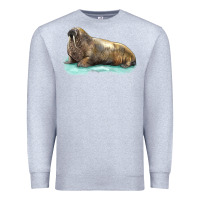 Heather Grey Walrus Premium Sweatshirt - LillyAllenDesigns