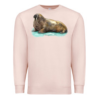 Pale Pink Walrus Premium Sweatshirt - LillyAllenDesigns