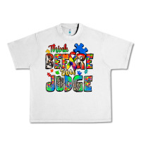 Lunar Rock think before you judge autism Urban Heavy Tee - Zillion Design Studio