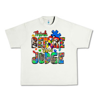 Pistachio think before you judge autism Urban Heavy Tee - Zillion Design Studio