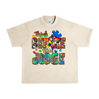 Sandshell think before you judge autism Urban Heavy Tee - Zillion Design Studio