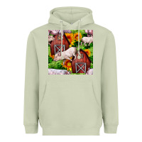 Matcha Mama And Baby Pig Heavyweight Hoodie - BundleAndBundleShop