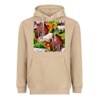 Mushroom Mama And Baby Pig Heavyweight Hoodie - BundleAndBundleShop