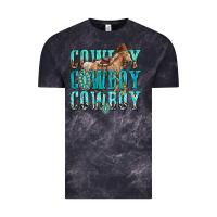 Cloud Black cowboy cowboy cowboy Vintage Tee - texasbilliewilder